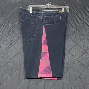 Men's Patchwork Shorts Reworked Corduroy Handmade Upcycled Boho Festival Sz. 35